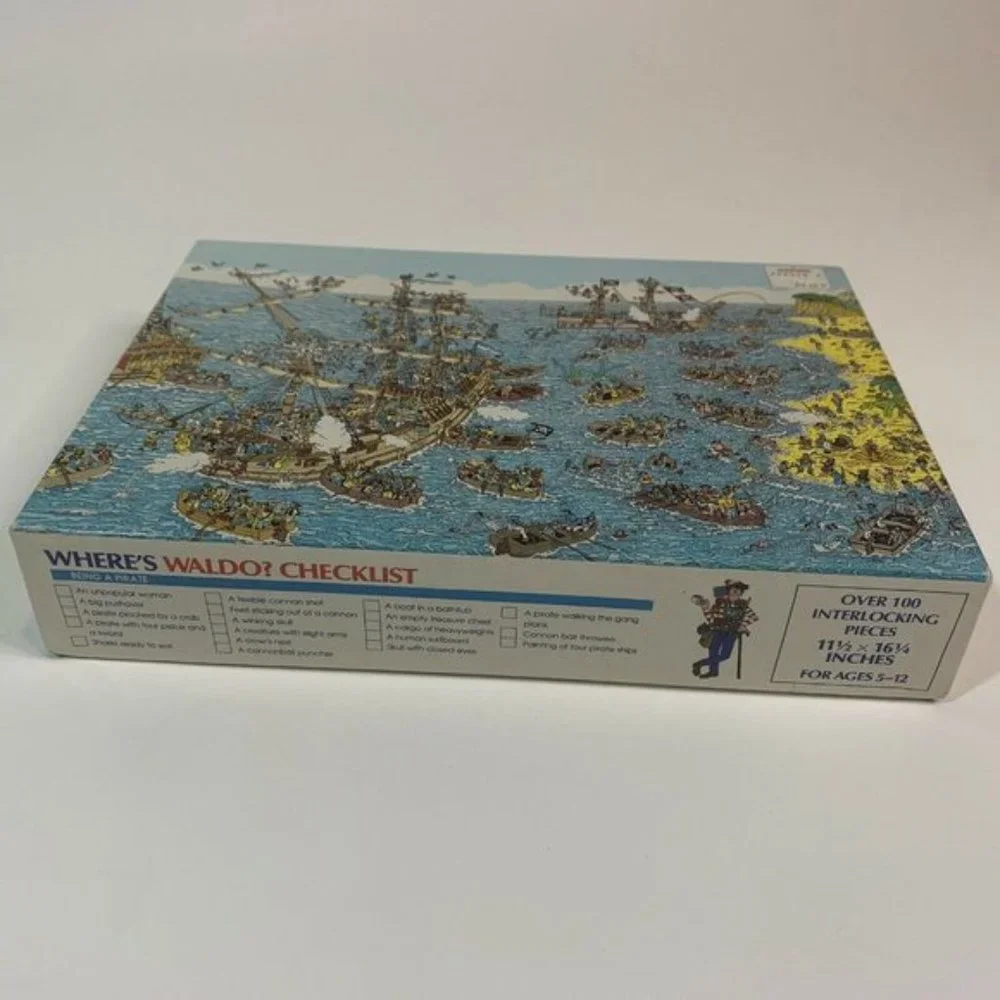 Vintage Jigsaw Puzzle Where’s Waldo‎ Pirate RARE